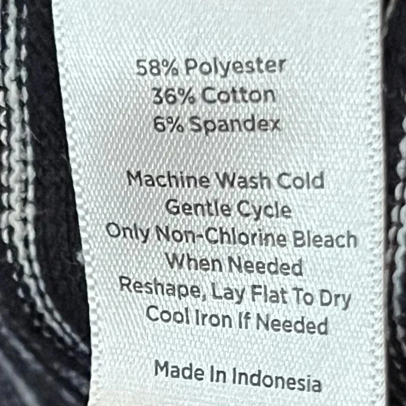 Talbots Women’s Striped Mini Shift Dress Size Small Navy Blue White Slub Knit - Picture 8 of 8